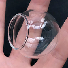 35mm Hollow Glass Bubble | Kawaii Crystal Ball DIY | Miniature Snow Globe | Small Glass Globe for Terrarium Jewelry Making (1 piece)