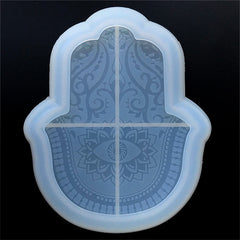 Hamsa Hand Trinket Tray Silicone Mold for Resin Art | Fatima Palm Trinket Dish Mould | Home Decor (122mm x 150mm)