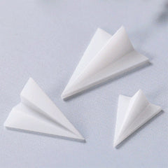 Paper Airplane Resin Inclusions | 3D Paper Aeroplane Embellishments for Resin Craft | Resin Jewelry DIY (2 pcs / 9mm x 13mm)
