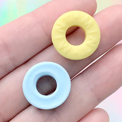 Mint Ring Candy Cabochons in Pastel Color | Kawaii Sweet Deco | Faux Food Jewelry Making | Decoden Pieces (5 pcs / Mix / 18mm)