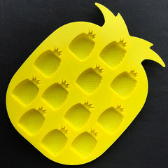 Pineapple Mold (12 Cavity) | Fruit Silicone Mold | Kawaii Cabochon DIY | Epoxy Resin Flexible Mold | Food Safe Chocolate Mold (26mm x 35mm)