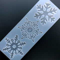Large Snowflake Silicone Mold Assortment (3 Cavity) | Christmas Ornament DIY | Holiday Embellishment Making | Resin Art Supplies