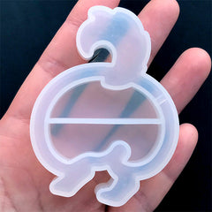 Dog Butt Resin Shaker Charm Silicone Mold | Animal Butt Mould | Kawaii Jewellery DIY | Resin Craft Supplies (51mm x 68mm)