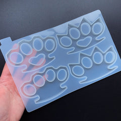 Knuckle Dusters Silicone Mold for Resin Craft (4 Cavity) | Self Defense Weapon DIY | Resin Mould Supplies