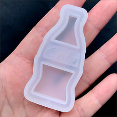 Cola Bottle Shaker Charm Silicone Mold | Sode Pop Soft Drink Resin Shaker Mould | Kawaii Resin Jewellery Supplies (29mm x 62mm)