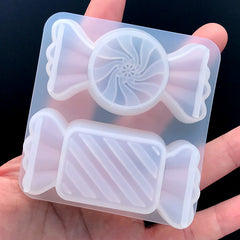 Large Taffy Candy Silicone Mold (2 Cavity) | Kawaii Decoden Cabochon Making | Sweet Deco | Resin Craft Supplies