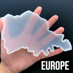 Europe Map Silicone Mold | Continent Mould | Make Your Own Resin Coaster | Epoxy Resin Mould (158mm x 105mm)