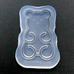 Kawaii Bear Shaker Silicone Mold | Cute Animal Shaker Charm DIY | Shake Shake Cabochon Making | Decoden Supplies (32mm x 50mm)