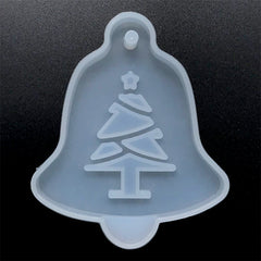 Jingle Bell with Christmas Tree Silicone Mold | Resin Ornament Making | Epoxy Resin Craft Supplies (78mm x 93mm)