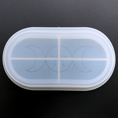 Triple Moon Trinket Tray Silicone Mold | Dianic Wicca Dish Mould | Triple Goddess Altar Decoration | Resin Craft Supplies (98mm x 173mm)