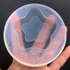 Kawaii Star Shaker with Shaker Bits Silicone Mold (14 Cavity) | Magical Girl Shaker Charm DIY | Resin Art Supplies