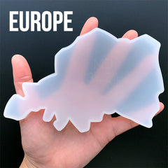 Europe Map Silicone Mold | Continent Mould | Make Your Own Resin Coaster | Epoxy Resin Mould (158mm x 105mm)