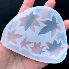 Assorted Maple Leaf Silicone Mold (6 Cavity) | Nature Floral Mold | Clear Mold for UV Resin | Epoxy Resin Craft Supplies