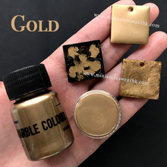 Metallic Gold Pigment Powder | Bronze Pigment | Resin Coloring | Resin Colorant | Agate Geode Coaster DIY