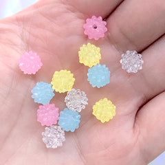 Konpeito Candy Beads | Japanese Star Sugar Candies | Fake Sweets Jewelry DIY | Kawaii Craft Supplies (12 pcs / Pastel Color Mix / 8mm)