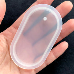Round Rectangular Mold | Resin Jewelry Mold | Resin Charm Mould | Epoxy Resin Craft Mold | Soft Clear Mold (35mm x 70mm)
