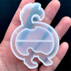 Dog Butt Resin Shaker Charm Silicone Mold | Animal Butt Mould | Kawaii Jewellery DIY | Resin Craft Supplies (51mm x 68mm)