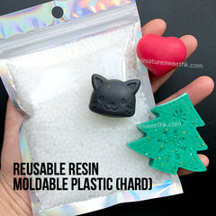 Reusable Resin | Moldable Plastic (Hard) | Mouldable Thermoplastic Beads (100g / White)