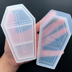 CLEARANCE All Seeing Eye Coffin Box and Lid Silicone Mold | Illuminati Trinket Box Mould | Resin Storage Box DIY (67mm x 117mm)