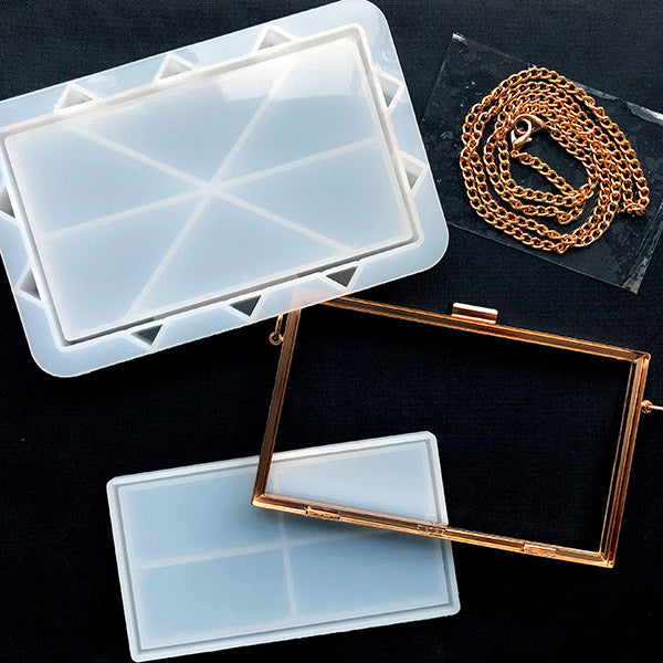  GDDP Resin Clutch Purse Mold Frame Accessories, Rectangular Metal  Purse Frame for Resin Bag Mold, Metal Bag Frame for Resin Mold Purse, Creat  Your Unique Handbag, Black : Arts, Crafts 