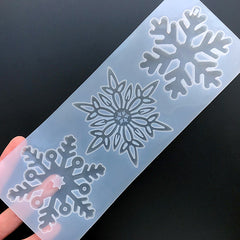 Large Snowflake Silicone Mold Assortment (3 Cavity) | Christmas Ornament DIY | Holiday Embellishment Making | Resin Art Supplies
