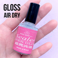 Super Gloss Sealer for Polymer Clay Air Dry Clay Craft | Shiny Top Coating for Resin Crafts | Glossy Top Coat (15ml)