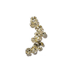 Plum Blossom Nail Charm with Pearls | Plum Flower Metal Embellishment | Floral Resin Inclusion | Nail Decoration (1 piece / Gold / 8mm x 16mm)