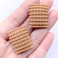 Chocolate Cereal Cabochons | Fake Food Embellishment | Kawaii Sweet Deco | Decoden Phone Case DIY (2 pcs / 23mm x 26mm)