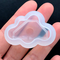Small Cloud Silicone Mold | Kawaii Puffy Cloud Mold | Clear Mold for UV Resin | Epoxy Resin Craft Supplies (45mm x 31mm)