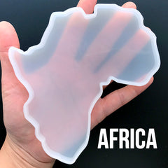 Africa Continent Silicone Mold | Map Coaster DIY | Home Decor | Resin Craft Supplies (125mm x 135mm)