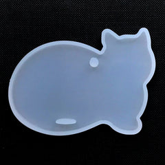 Cat Charm Silicone Mold | Kitty Pendant Mold | Pet Jewelry DIY | Animal Mold | Resin Craft Supplies (75mm x 53mm)