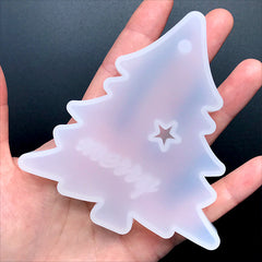 Christmas Tree Ornament Silicone Mold for Resin Art | Holiday Home Deco | UV Resin Mould | Epoxy Resin Crafts (83mm x 90mm)