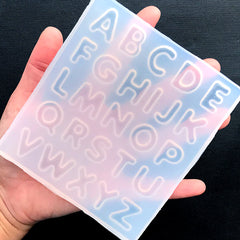 Uppercase Letter Silicone Mold (26 Cavity) | Capital Letter Soft Mold for UV Resin | Alphabet A to Z Mold | Epoxy Resin Art Supplies