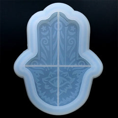 Fatima Hand Trinket Dish Silicone Mold for Resin | Hamsa Trinket Tray Mould | Home Decoration Craft Supplies (120mm x 150mm)