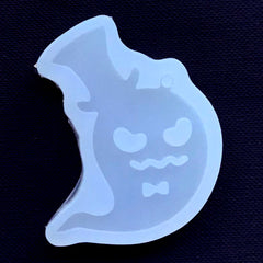 Ghost with Hat Silicone Mold | Halloween Mould | Kawaii Goth Decoden Mold | Clear Soft Mold | UV Resin Art Supplies (35mm x 47mm)
