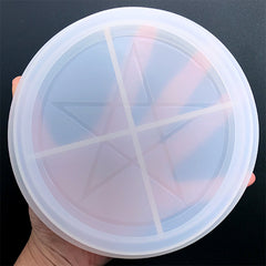Pentagram Trinket Dish Silicone Mold | Pentacle Tray Mould | Pagan Altar Decoration DIY | Resin Art Supplies (153mm)