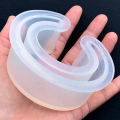 Open Cuff Bracelet Silicone Mold | Resin Jewelry Mold | Epoxy Resin Jewellery DIY | Clear Soft Mold for UV Resin (33mm x 6mm)