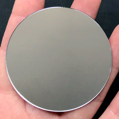 Round Compact Mirror Silicone Mold | Trinket Box Mould | Soft Clear Mold for UV Resin | Kawaii Resin Art Supplies (60mm x 71mm)