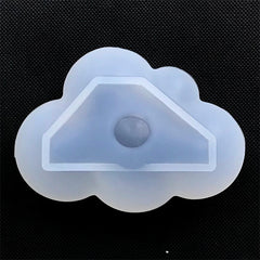 Puffy Cloud Silicone Mold | Kawaii Paperweight Making | UV Resin Art Supplies | Epoxy Resin Mould (66mm x 47mm)