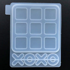 Tic Tac Toe Silicone Mold for Resin Art | Noughts and Crosses Game DIY | Xs and Os Mould | Resin Mould Supplies (92mm)