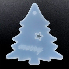 Christmas Tree Ornament Silicone Mold for Resin Art | Holiday Home Deco | UV Resin Mould | Epoxy Resin Crafts (83mm x 90mm)