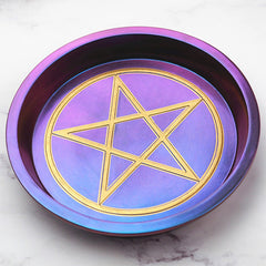 Pentagram Trinket Dish Silicone Mold | Pentacle Tray Mould | Pagan Altar Decoration DIY | Resin Art Supplies (153mm)