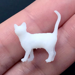 Miniature Cat Resin Inclusion | 3D Animal Figurine | Resin Terrarium Jewellery Making Supplies (1 piece / 18mm x 20mm)