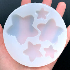 Assorted Star Silicone Mold (5 Cavity) | Kawaii Cabochon Mould | Resin Embellishment Making | Resin Crafts