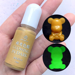 Phosphorescent Colorant for UV Resin Craft | Glow in the Dark Dye | Epoxy Resin Pigment | Resin Craft Supplies (Gold / 10ml)
