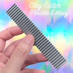 Wavy Polymer Clay Cutter | Flexible Cutting Tool for Clay Craft | Miniature Food Making | Clay Jewelry DIY (1 piece)