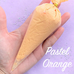 Fake Whip Cream Clay | Kawaii Phone Case Decoden Supplies | Sweets Deco | Miniature Sweet DIY (50g / Opaque Pastel Light Orange)