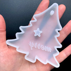 Christmas Tree Ornament Silicone Mold for Resin Art | Holiday Home Deco | UV Resin Mould | Epoxy Resin Crafts (83mm x 90mm)