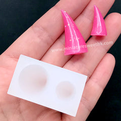 Devil Horn Silicone Mold (2 Cavity) | 3D Evil Horns DIY | Halloween Jewelry Making | Resin Craft Supplies (19mm & 28mm)