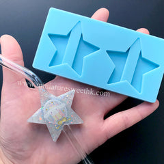 Star Straw Topper Silicone Mold | Party Decoration | Epoxy Resin Mold | Resin Craft Supplies (47mm x 45mm)